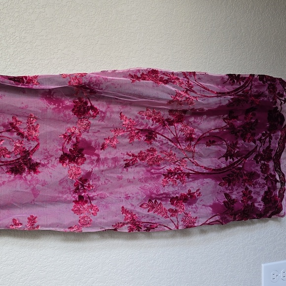 Vintage 90s Y2K Necessary Objects Pink & Purple Abstract Mesh Mini Dress (Size M - Picture 2 of 5